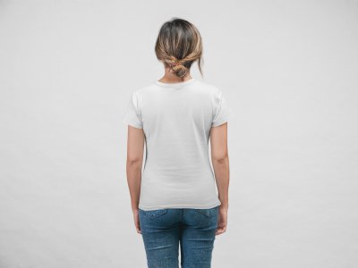 Girl Silhoutte - Line Art for Female - Half Sleeves T-shirt