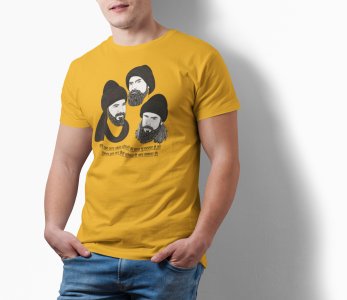 Dosto ka Sath - Yellow - The Ertugrul Ghazi - 100% cotton t-shirt for Men with soft feel and a stylish cut