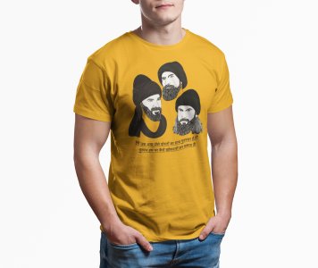 Dosto ka Sath - Yellow - The Ertugrul Ghazi - 100% cotton t-shirt for Men with soft feel and a stylish cut