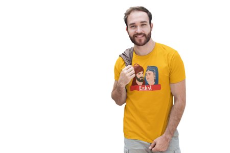 Erhal - Yellow - The Ertugrul Ghazi - 100% cotton t-shirt for Men with soft feel and a stylish cut