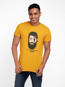 Majlumo ki Awaj banenge - Yellow - The Ertugrul Ghazi - 100% cotton t-shirt for Men with soft feel and a stylish cut