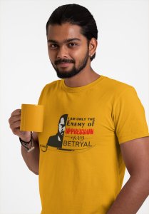 Enemy of Opression - Yellow - The Ertugrul Ghazi - 100% cotton t-shirt for Men with soft feel and a stylish cut