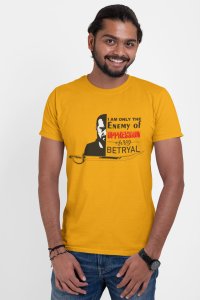 Enemy of Opression - Yellow - The Ertugrul Ghazi - 100% cotton t-shirt for Men with soft feel and a stylish cut