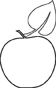Apple - Line Art for Male - Half Sleeves T-shirt