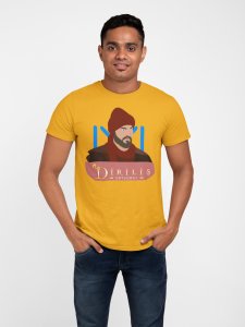 Dirilis - Illustration - Yellow - The Ertugrul Ghazi - 100% cotton t-shirt for Men with soft feel and a stylish cut