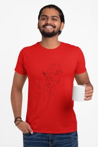 Women Walking - Line Art for Male - Half Sleeves T-shirt