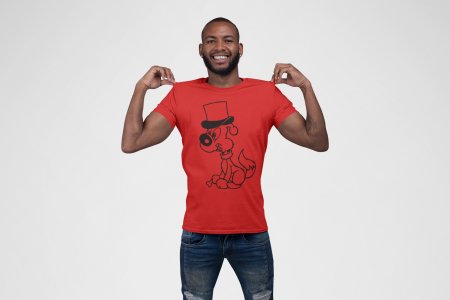 Dog - Line Art for Male - Half Sleeves T-shirt