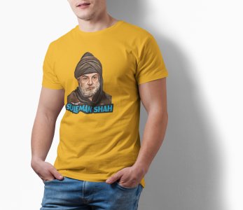 Suleman Shah - Yellow - The Ertugrul Ghazi - 100% cotton t-shirt for Men with soft feel and a stylish cut