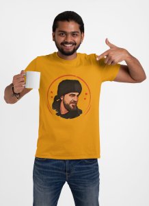 Ertgrul ghazzi - Character Illustration - Yellow - The Ertugrul Ghazi - 100% cotton t-shirt for Men with soft feel and a stylish cut