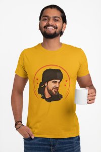Ertgrul ghazzi - Character Illustration - Yellow - The Ertugrul Ghazi - 100% cotton t-shirt for Men with soft feel and a stylish cut