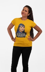 Bala Khatun - Yellow - The Ertugrul Ghazi - 100% cotton t-shirt for Women with soft feel and a stylish cut