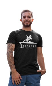 Dirilis Ertugrul - Black - The Ertugrul Ghazi - 100% cotton t-shirt for Men with soft feel and a stylish cut