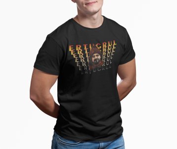 Ertugrul text - Black - The Ertugrul Ghazi - 100% cotton t-shirt for Men with soft feel and a stylish cut