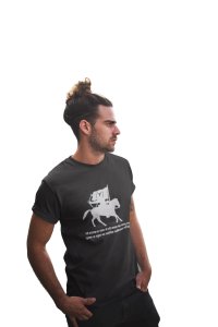 Halat-E-Jung - Black - The Ertugrul Ghazi - 100% cotton t-shirt for Men with soft feel and a stylish cut