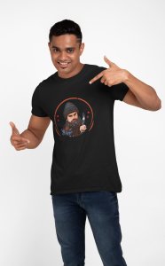 Turgut alp - Character Illustration - Black - The Ertugrul Ghazi - 100% cotton t-shirt for Men with soft feel and a stylish cut