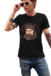 Bamsi Alp - Character Illustration - Black - The Ertugrul Ghazi - 100% cotton t-shirt for Men with soft feel and a stylish cut