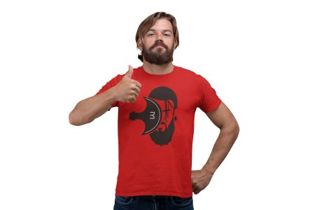 Dirilis face Illustration - Red - The Ertugrul Ghazi - 100% cotton t-shirt for Men with soft feel and a stylish cut