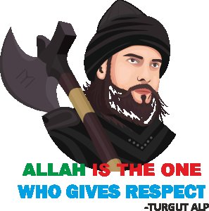 Allah is the one - White - The Ertugrul Ghazi - 100% cotton t-shirt for Men with soft feel and a stylish cut