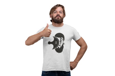 Dirilis face Illustration - White - The Ertugrul Ghazi - 100% cotton t-shirt for Men with soft feel and a stylish cut