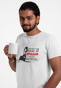 Enemy of Opression - White - The Ertugrul Ghazi - 100% cotton t-shirt for Men with soft feel and a stylish cut