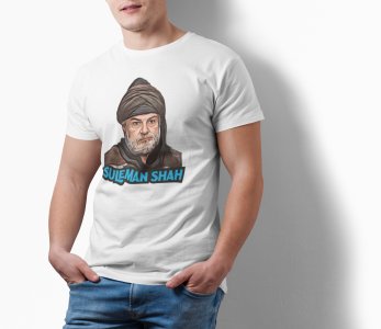 Suleman Shah - White - The Ertugrul Ghazi - 100% cotton t-shirt for Men with soft feel and a stylish cut