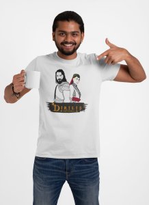 Dirilis Ertugrul - Characters Illustration - White - The Ertugrul Ghazi - 100% cotton t-shirt for Men with soft feel and a stylish cut