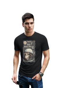 To boldly go - Space exploration - Black - printed T-shirts -Abstract Funny thoughtful creative illustrations - Men's stylish clothing - Cool tees for boys