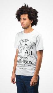 Drawing without eraser- printed Fun and lovely - Family things - Comfy tees for Men