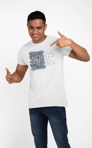 I dont trust words trust action- printed Fun and lovely - Family things - Comfy tees for Men