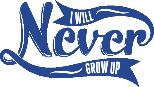 Never grow up - printed T-shirts - Men's stylish clothing - Cool tees for boys