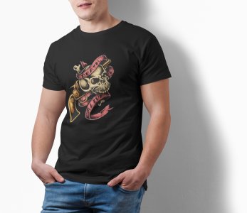 Death alive (skull) - printed round crew neck cotton tshirts for men