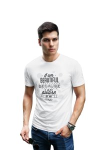 I am aware of my flaws- White - printed T-shirts - Men's stylish clothing - Cool tees for boys