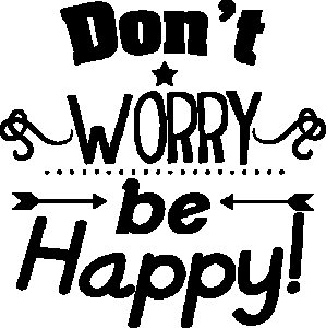 Don't worry be happy - White - printed T-shirts - Men's stylish clothing - Cool tees for boys