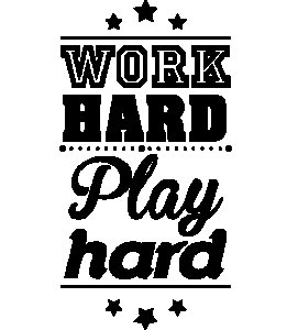 Work hard play hard - White - printed T-shirts - Men's stylish clothing - Cool tees for boys