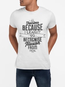 I am fearless - White - printed T-shirts - Men's stylish clothing - Cool tees for boys