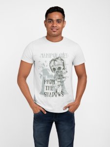 From the shadows - White - printed T-shirts - Men's stylish clothing - Cool tees for boys