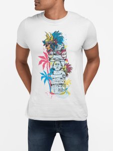 Skull - illusion - White - printed T-shirts - Men's stylish clothing - Cool tees for boys