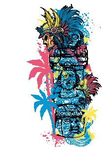 Skull - illusion - White - printed T-shirts - Men's stylish clothing - Cool tees for boys