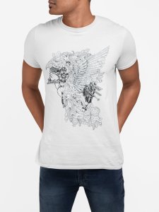 Free mind - illusion - White - printed T-shirts - Men's stylish clothing - Cool tees for boys