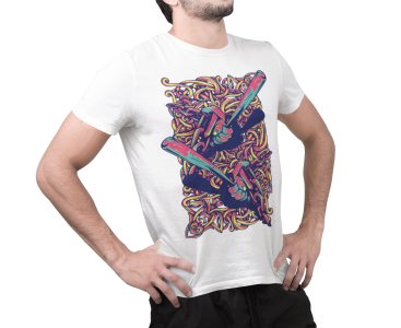 Graphic tees White - printed T-shirts - Men's stylish clothing - Cool tees for boys