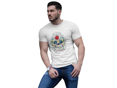 Skull White - printed T-shirts - Men's stylish clothing - Cool tees for boys