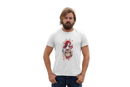 Colourful Illustration - White- printed T-shirts - Men's stylish clothing - Cool tees for boys