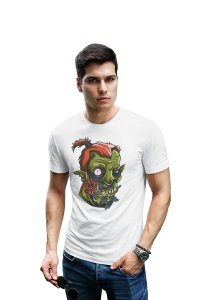 Scary tees printed white T-shirts - Men's stylish clothing - Cool tees for boys
