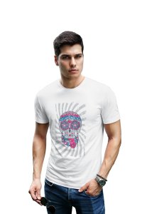 Scary tees printed White T-shirts - Men's stylish clothing - Cool tees for boys