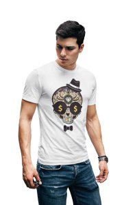 Dollar Art Illustration Graphic tees white - printed T-shirts - Men's stylish clothing - Cool tees for boys