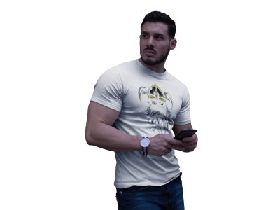 Pirate - White - printed T-shirts -Abstract Funny thoughtful creative illustrations - Men's stylish clothing - Cool tees for boys