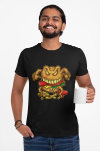 Hungry burger -round crew neck cotton tshirts for men