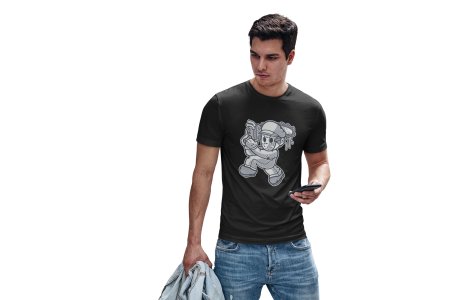 Tiny Mask Man -round crew neck cotton tshirts for men