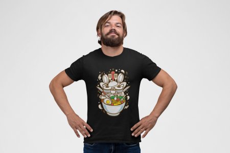 Messy Vessels and food -round crew neck cotton tshirts for men