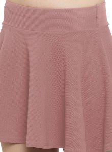 N-Gal Women's Polyester Lycra High Waist Flared Knit Skater Short Mini Skirt _Salmon